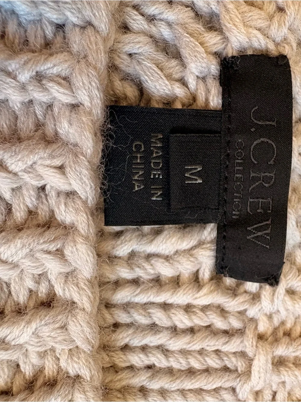 J. Crew Collection Light Gray Cable Knit Crewneck Sweater with Jewels Sequins